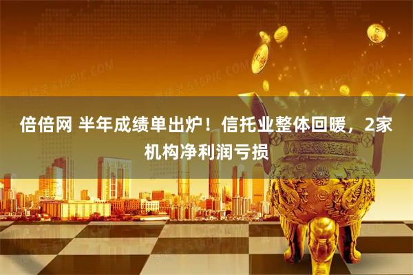 倍倍网 半年成绩单出炉！信托业整体回暖，2家机构净利润亏损